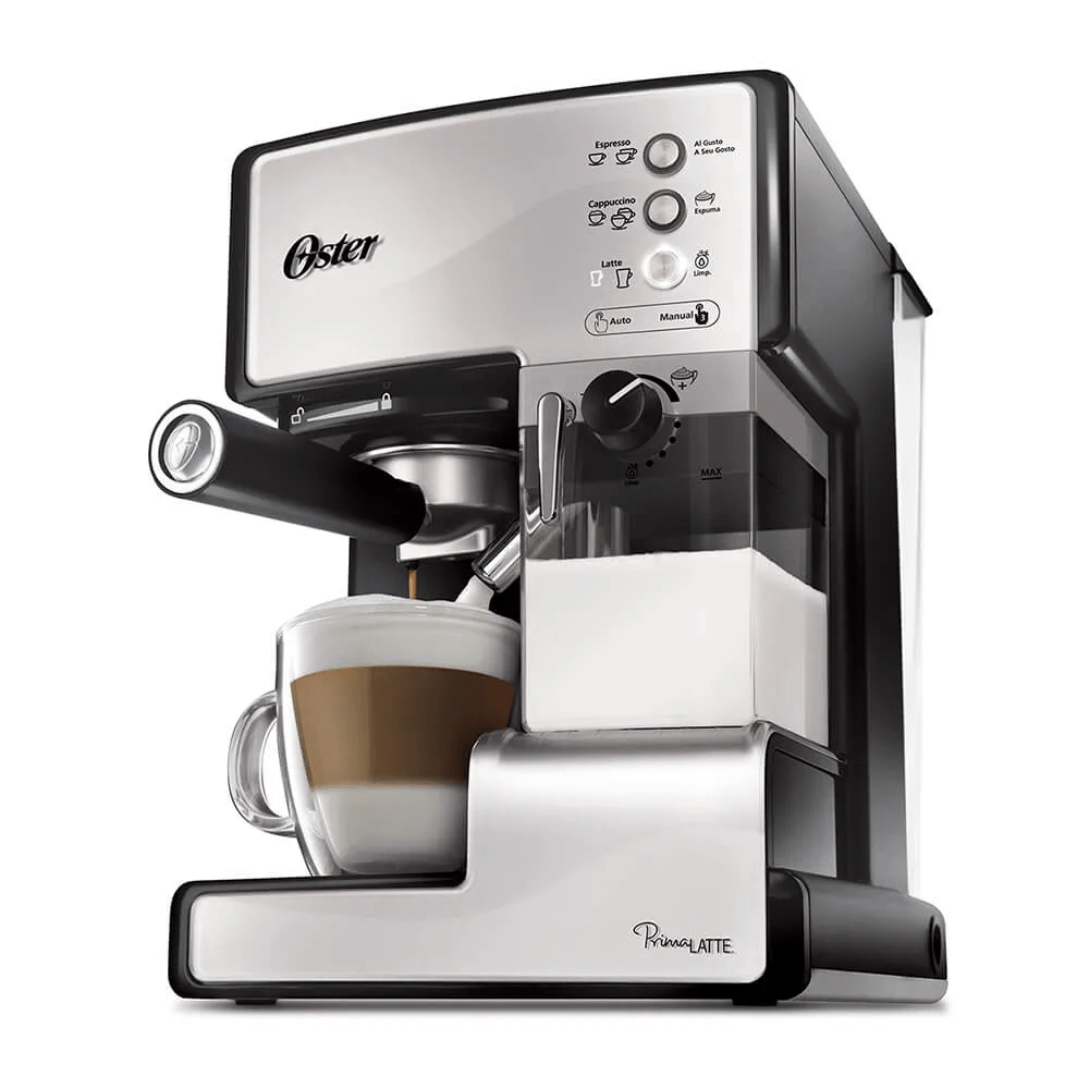 Cafetera automática Espresso, PrimaLatte Oster BVSTEM6601S Silver
